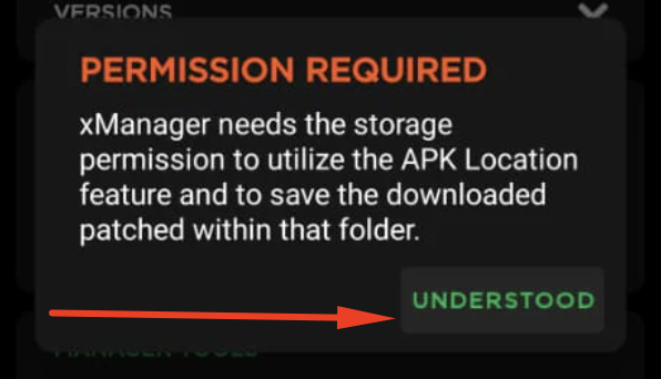 xManager Permission Access on Android